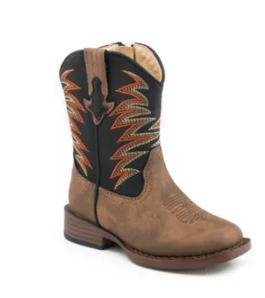 09-017-1900-2992 Roper Toddler Boots Black/Tan Clint