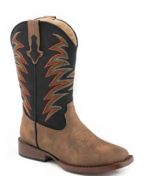 09-119-1900-2992 Roper Big Kids Tan/Black Clint Boots