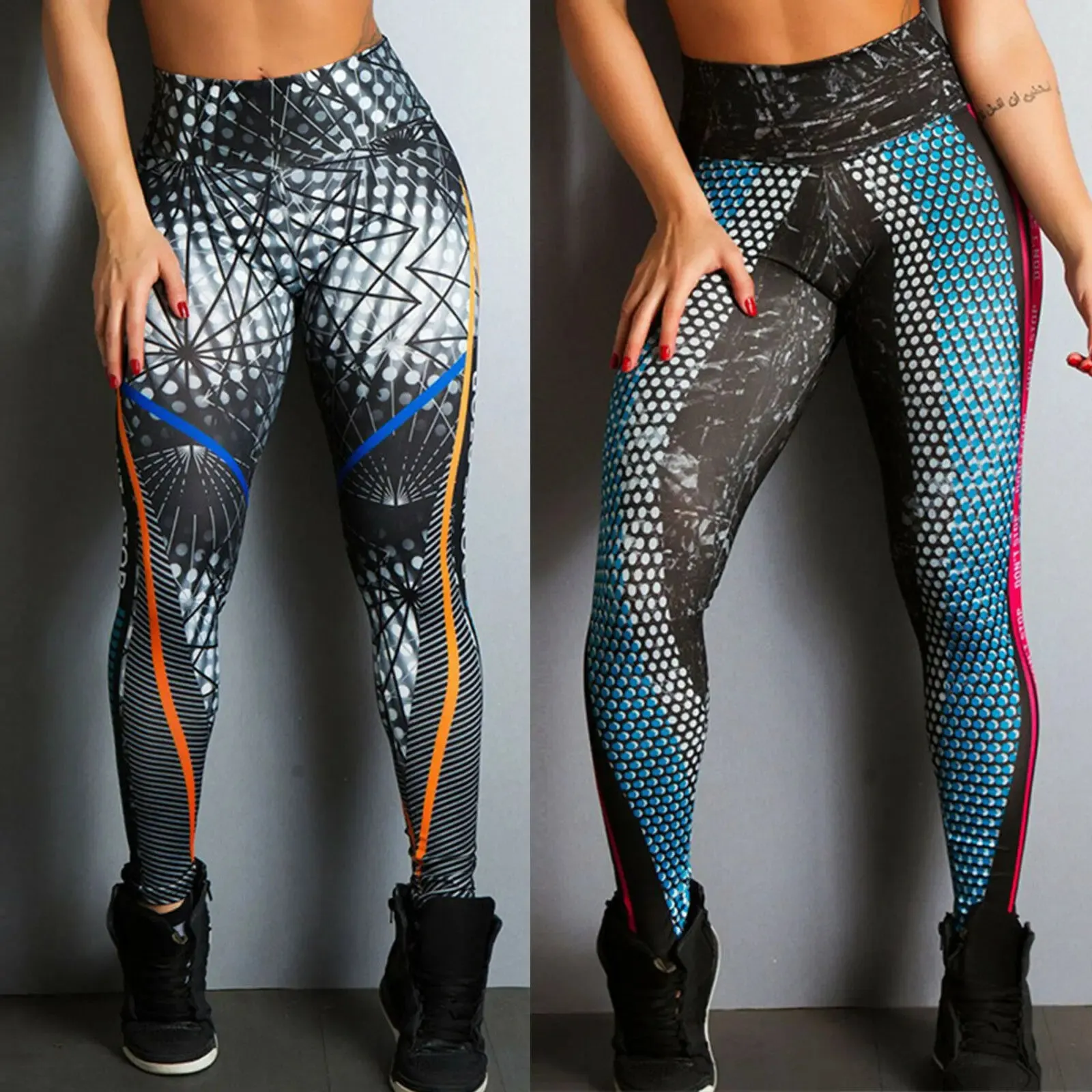2024 Digital Print Yoga Leggings – Quick-Dry, High Elastic