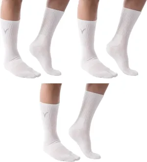 3 Pairs Thick Flip-Flop Big Toe Socks Crew Mid Calf or Ankle Size: Women 9-12 Men 8-11