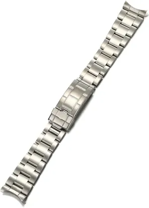 316L Stainless Steel 20 mm Curved End Flip Lock Oiyster Band Bracelet,Oiyster 20 mm Watch Strap Fit For RLX EXPL-ORER 36 mm Watches