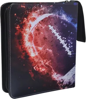 900 Pocket Football Binder with 50 Removable Sleeves and 9-Pocket PU Collection, Compatible with Trading Card, MTG, and TCG