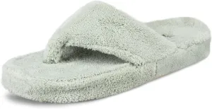 Acorn Women's Spa Thong Slippers with Cloud Contour Comfort - Arch Support and Plush Fluffy Terry Lining, Perfect for Beach, Camping, Poolside, or Bathroom Wear