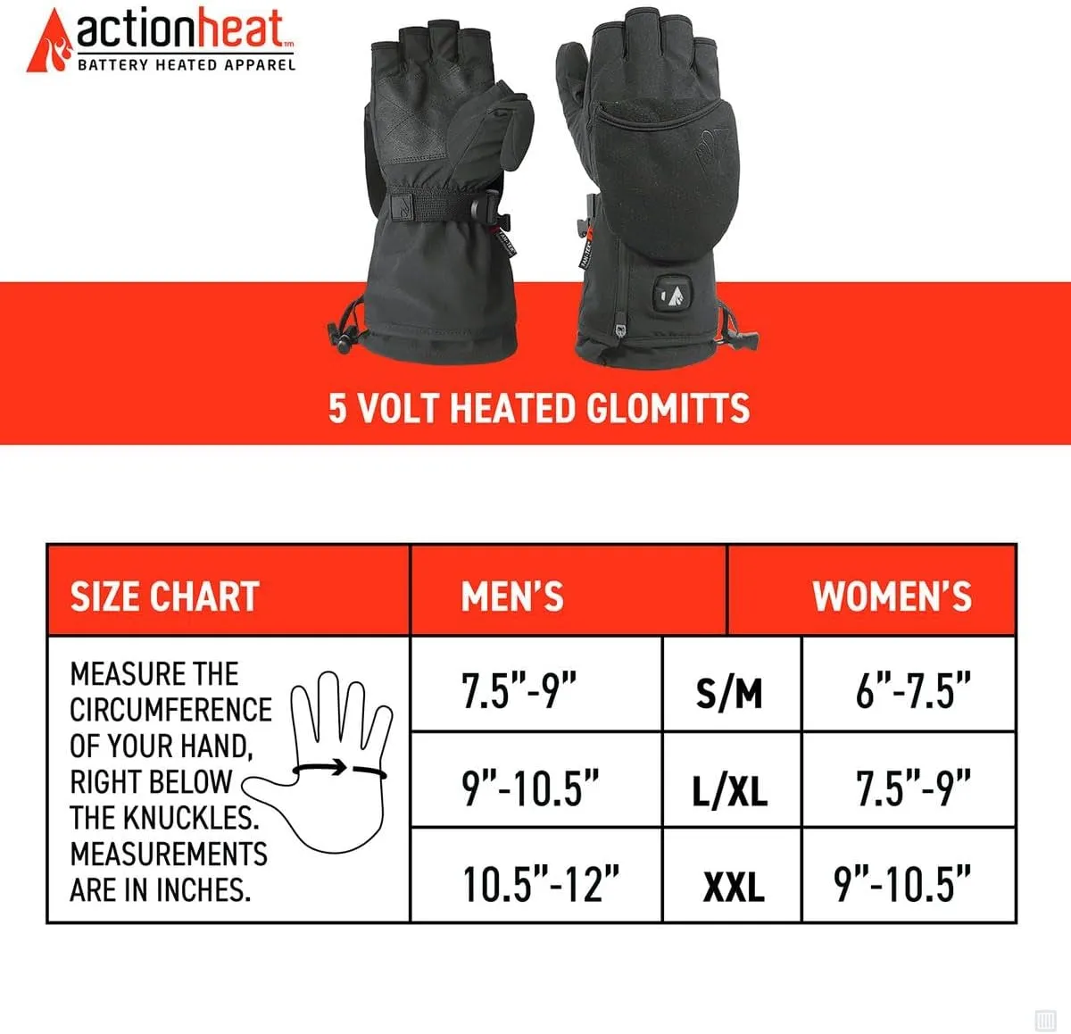ActionHeat 5V Men's Battery Heated Glomitts – Gloves Plus Mitten Realtree Camouflage – Battery Operated Gloves – Up to 3.5 Hours Power