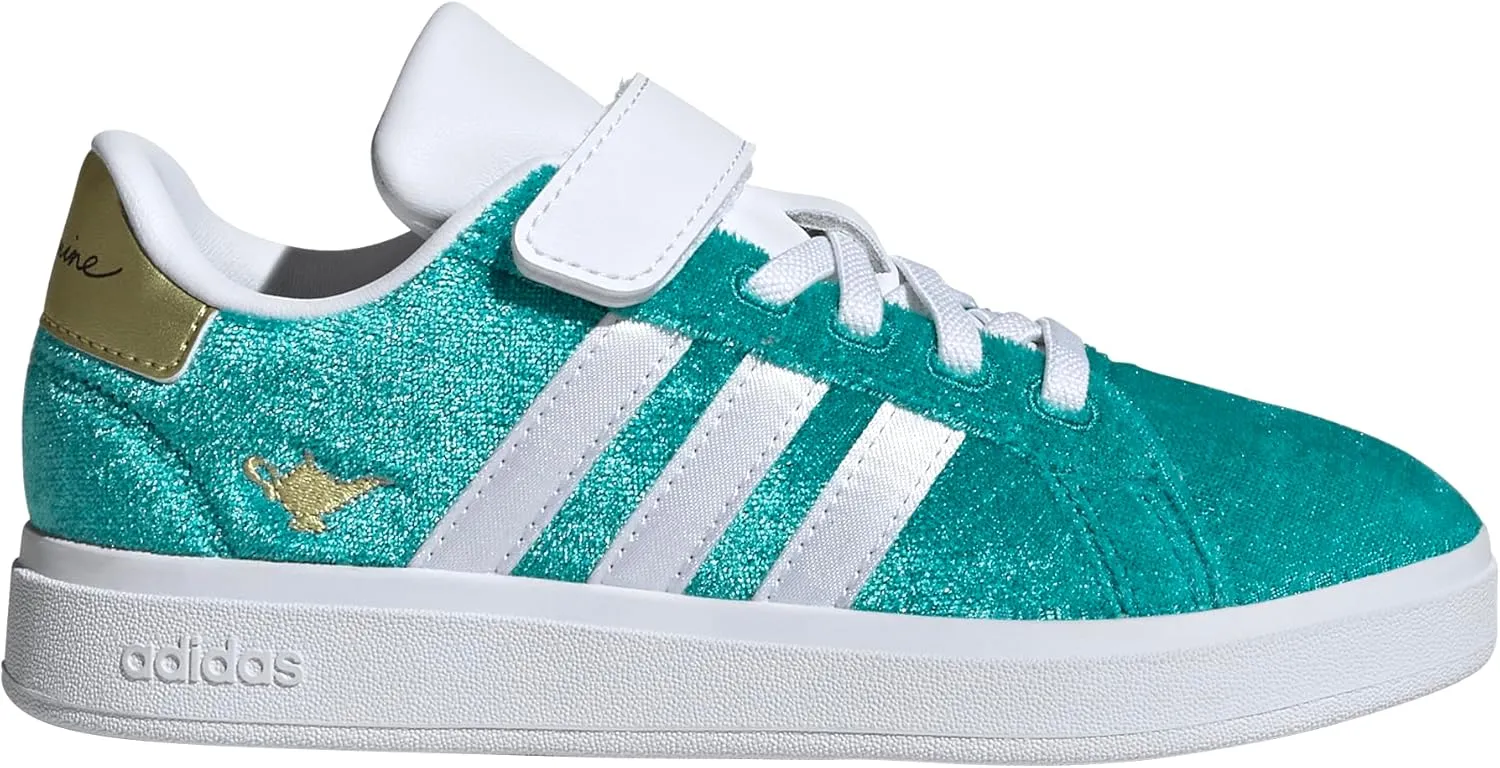 adidas Unisex-Child Disney Grand Court 2.0 Elastic Lace & Strap Sneaker