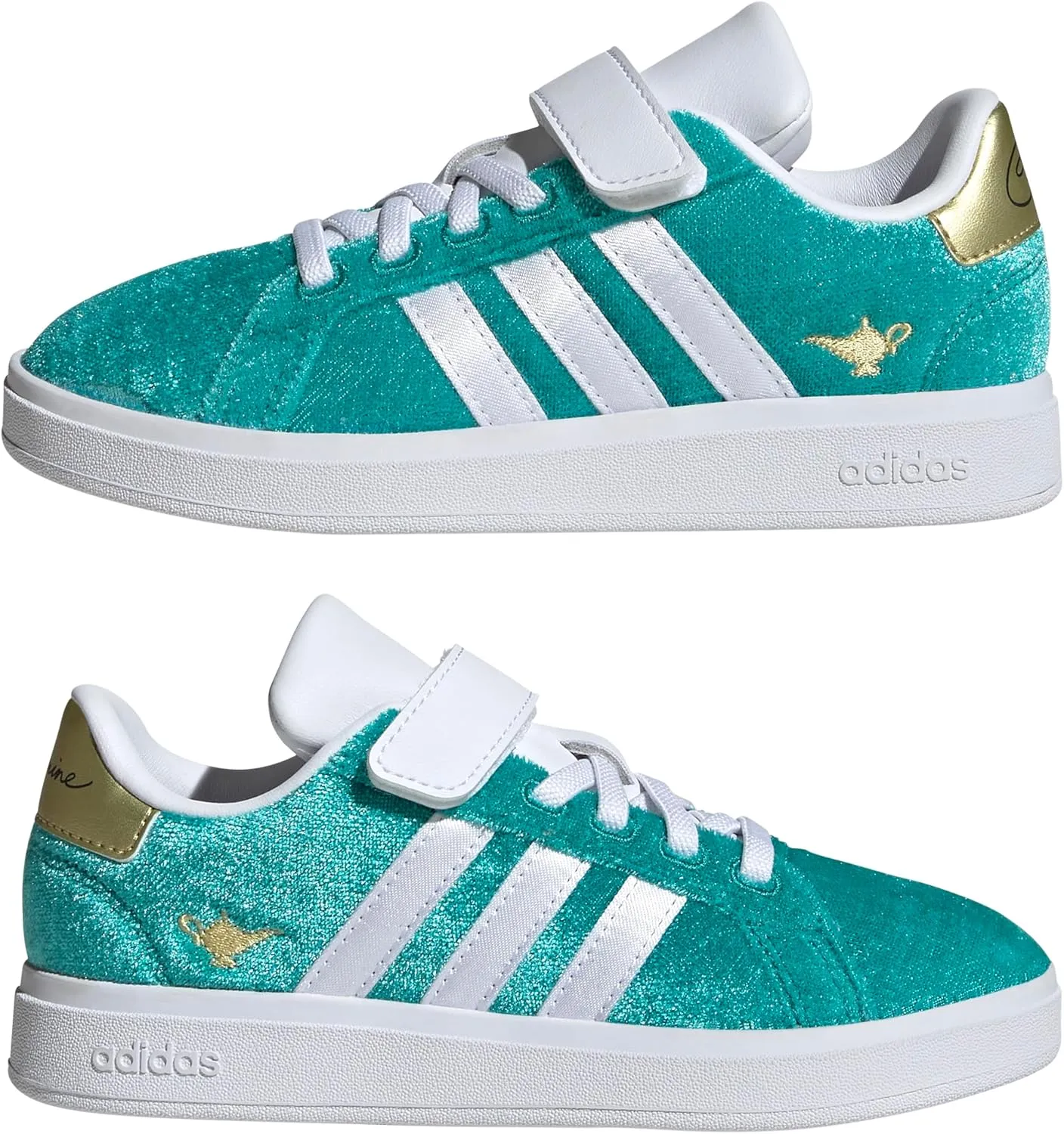 adidas Unisex-Child Disney Grand Court 2.0 Elastic Lace & Strap Sneaker