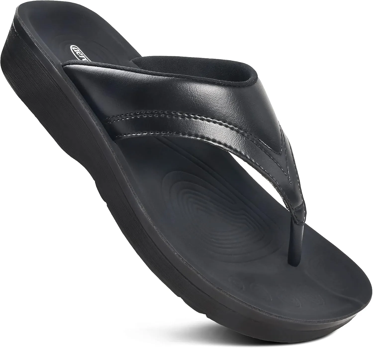 AEROTHOTIC Arch Support Flip Flops for Women Comfortable Stylish Straps with Non Slip Footbed Fashion Dressy Sandals Outdoor Travel Vacation Essentials