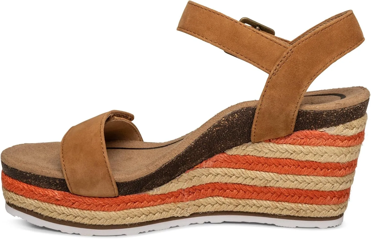 Aetrex Women's Sydney Orthopedic Quarter Ankle Strap Espadrille Wedge Sandals