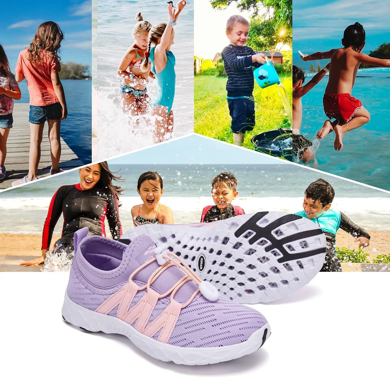 ALEADER Kid's Slip-on Quick Dry Water Shoes (Toddler/Little Kid/Big Kid)