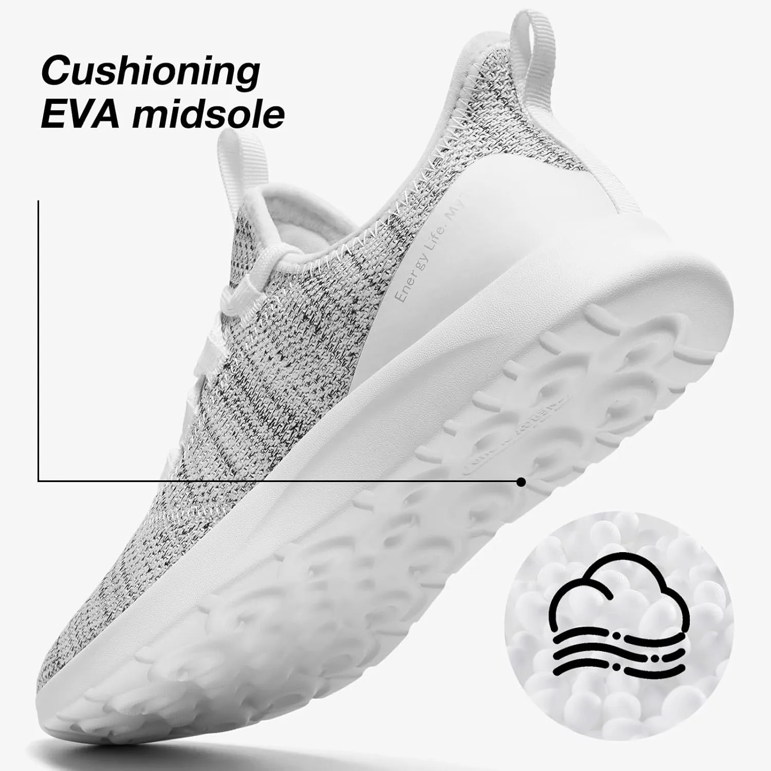 ALEADER Womens Slip On Tennis Shoes, Energycloud Comfort Walking Sneakers