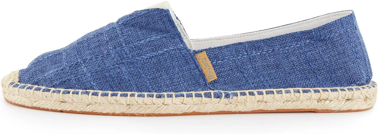 Alexis Leroy Men's Closed Toe Canvas Slip on Flat Espadrille Shoes
