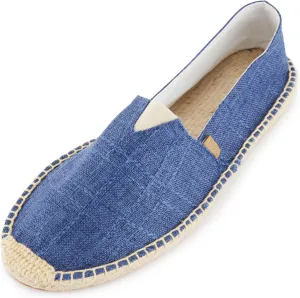 Alexis Leroy Men's Closed Toe Canvas Slip on Flat Espadrille Shoes