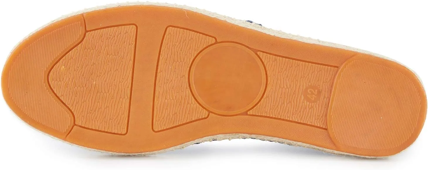 Alexis Leroy Men's Closed Toe Canvas Slip on Flat Espadrille Shoes