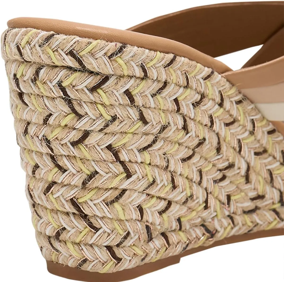 Alexis Leroy Women’s Comfortable Open Toe Crisscross Straps Slip on Wedge Sandals