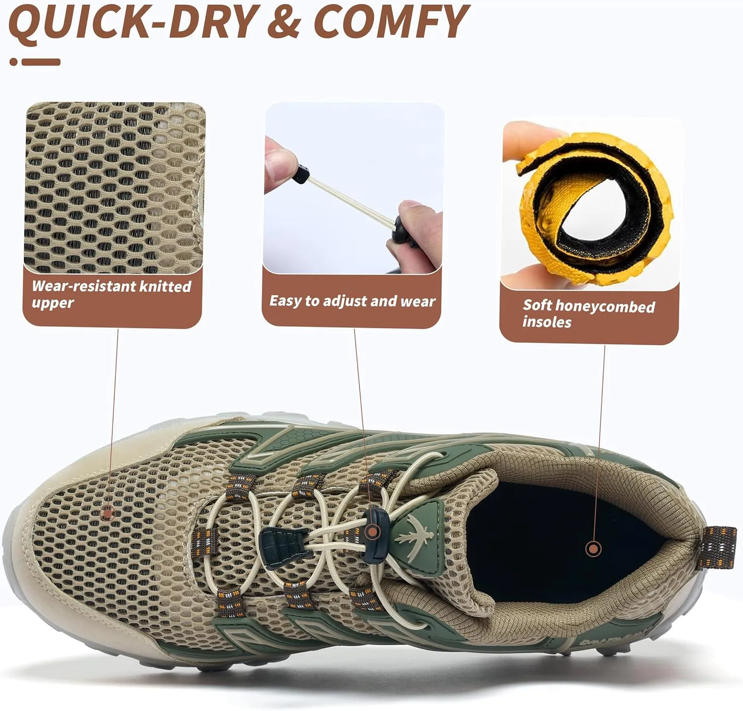 Alibress Water Shoes for Women Men Slip-on Hiking Water Shoes Quick-Dry Aqua Beach Swim River Shoes