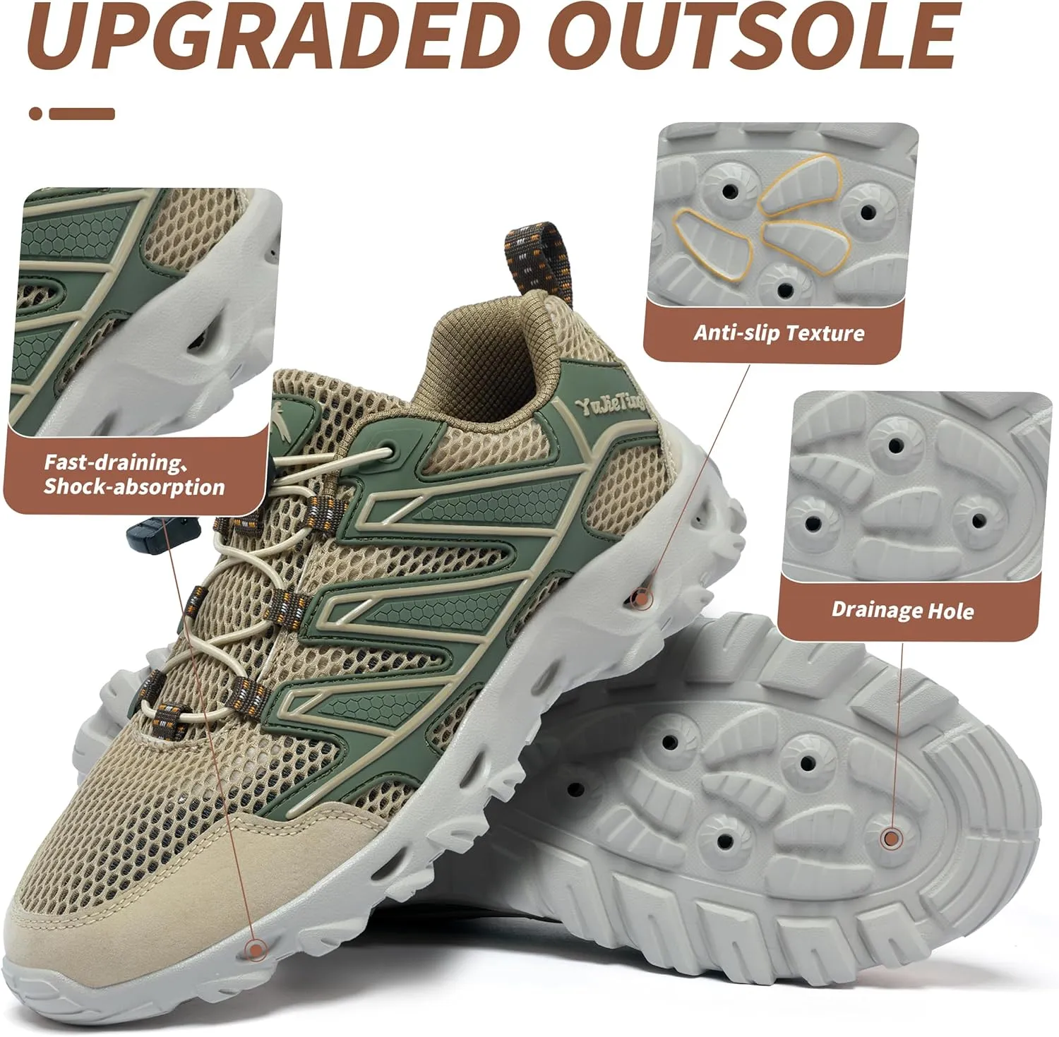 Alibress Water Shoes for Women Men Slip-on Hiking Water Shoes Quick-Dry Aqua Beach Swim River Shoes