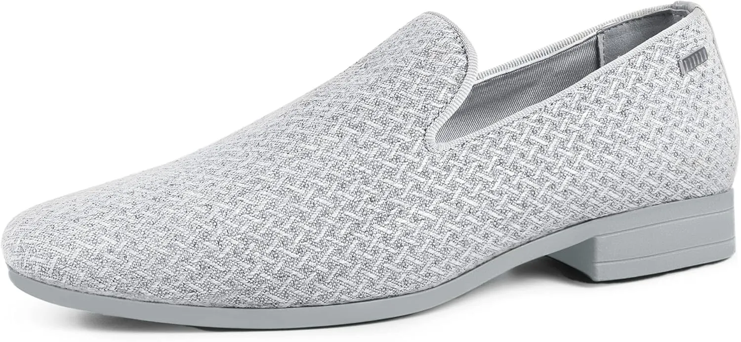 ALLY UNION MAKE FORCE Mens Loafers Dress Slip on Party Wedding Penny Smoking Shoes
