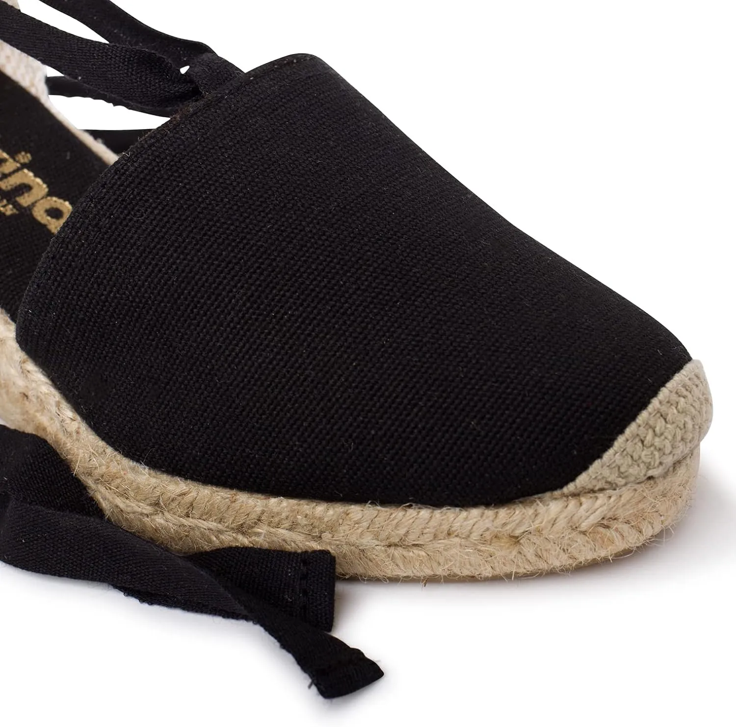 Almanera Authentic Spanish Espadrille Wedge Sandals for Women - Sustainable, Eco Friendly, Vegan Shoes. Classic Style, Organic Cotton Canvas Upper, Comfy Insole, Jute Midsole, Rubber Sole. Made in Spain