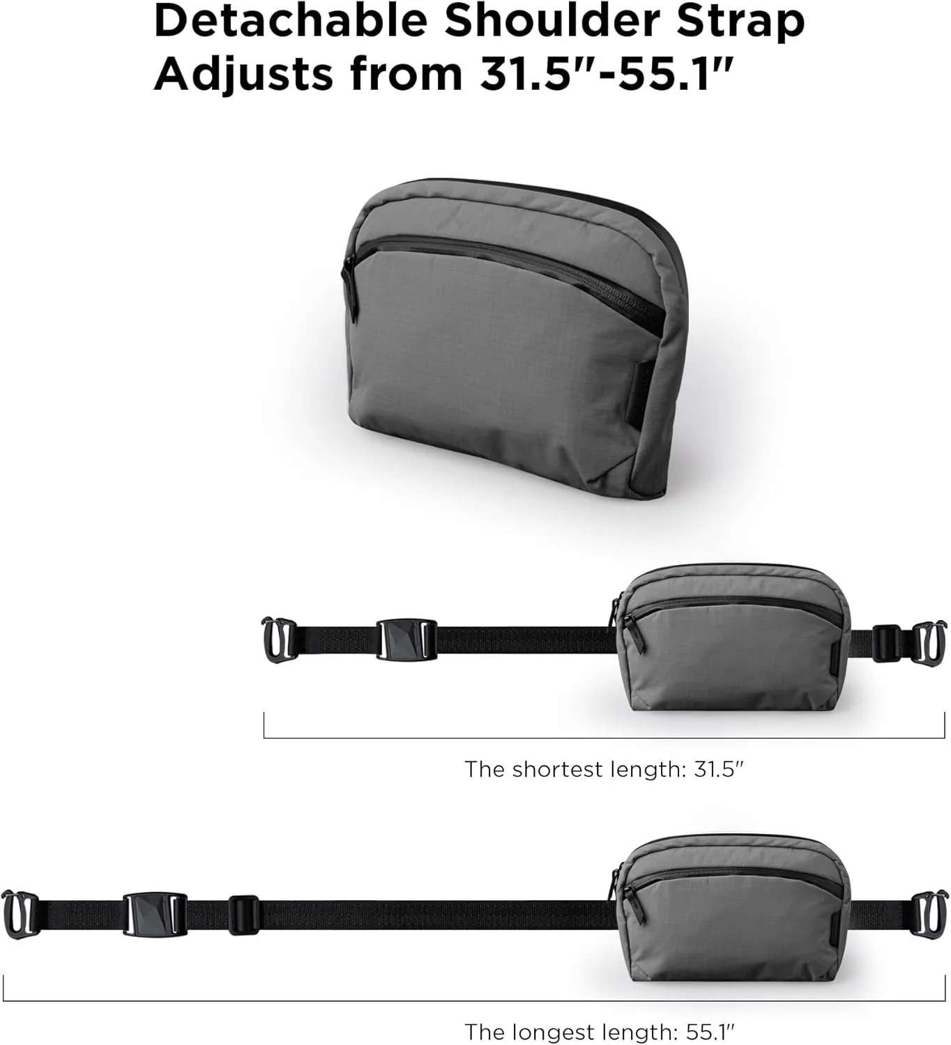 ALPAKA Flight Sling 2L-Crossbody Sling Bag For Men Travel Lightweight,Portable, Packable,with Quick Release Shoulder Strap