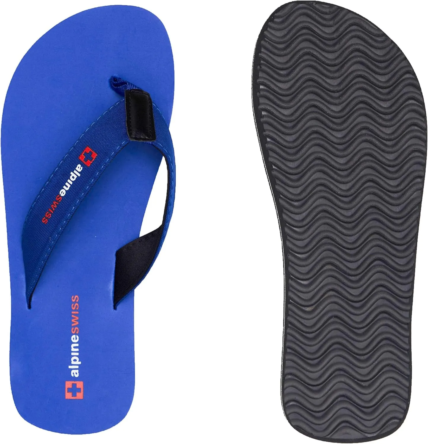 Alpine Swiss Mens Flip Flops | Lightweight Thong Sandals | Beach Sandals with EVA Sole for Comfort | Stylish Durable Flip Flops for Men Perfect for Casual Wear, Pool, and Outdoor Activities