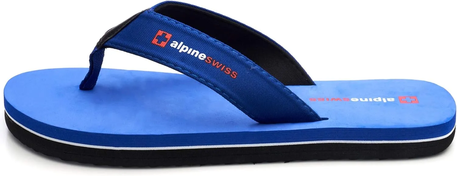 Alpine Swiss Mens Flip Flops | Lightweight Thong Sandals | Beach Sandals with EVA Sole for Comfort | Stylish Durable Flip Flops for Men Perfect for Casual Wear, Pool, and Outdoor Activities