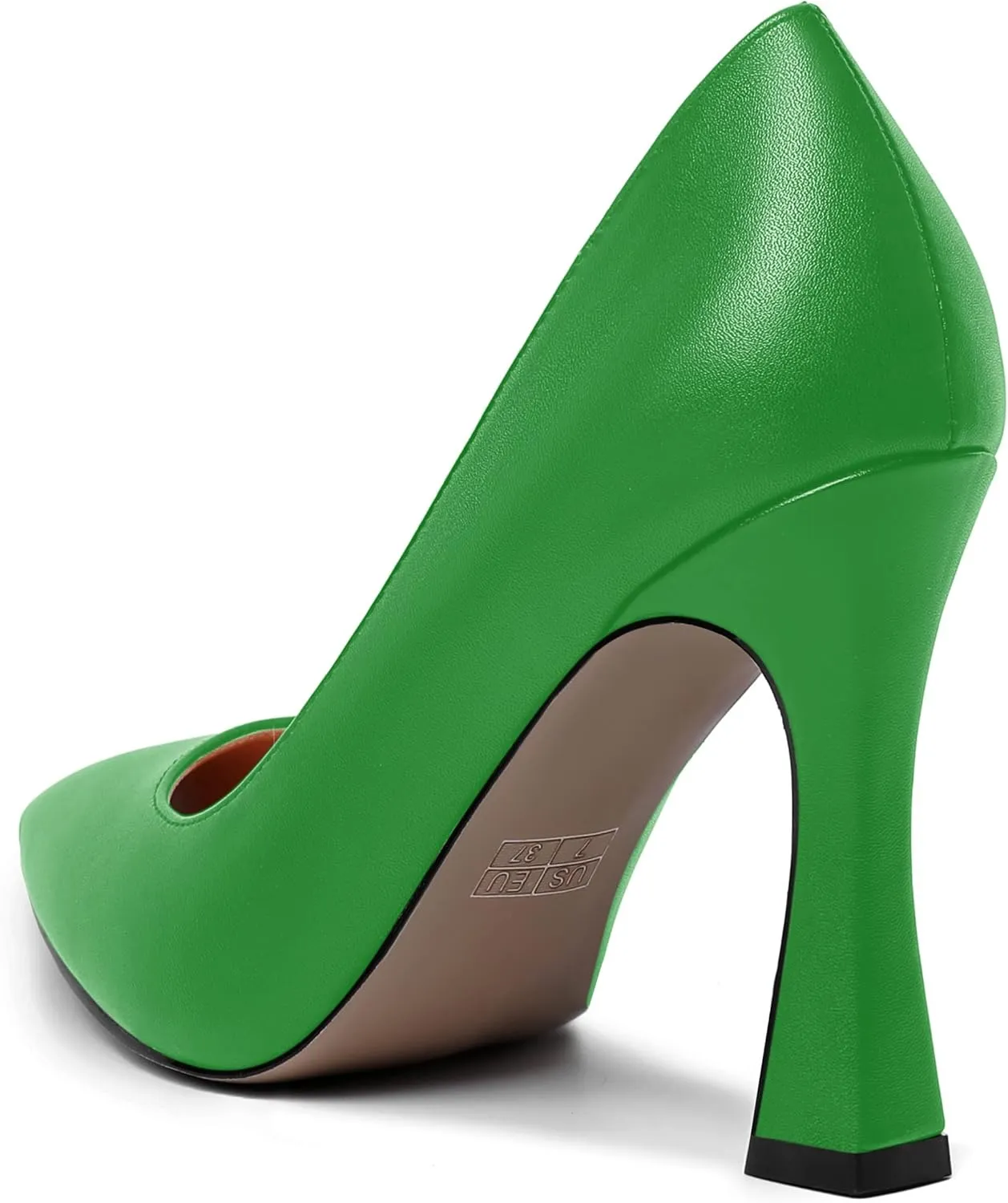 AMBELIGHT Womens Pointed Toe Evening Matte Dress Slip On Solid Stiletto High Heel Pumps Shoes 4 Inch