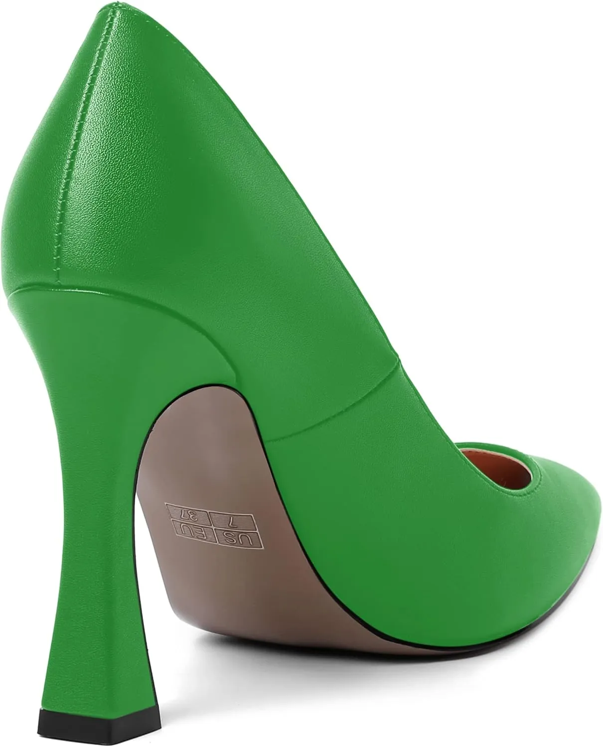 AMBELIGHT Womens Pointed Toe Evening Matte Dress Slip On Solid Stiletto High Heel Pumps Shoes 4 Inch
