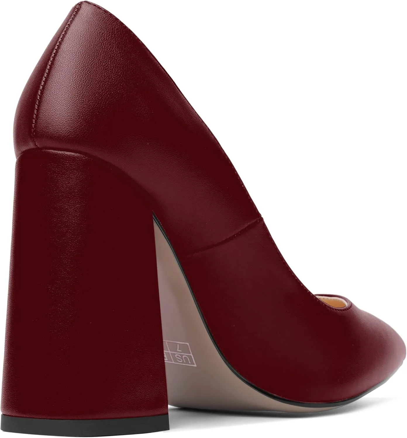 AMBELIGHT Womens Slip On Block Suede Evening Dress Pointed Toe Chunky High Heel Pumps Shoes 4 Inch