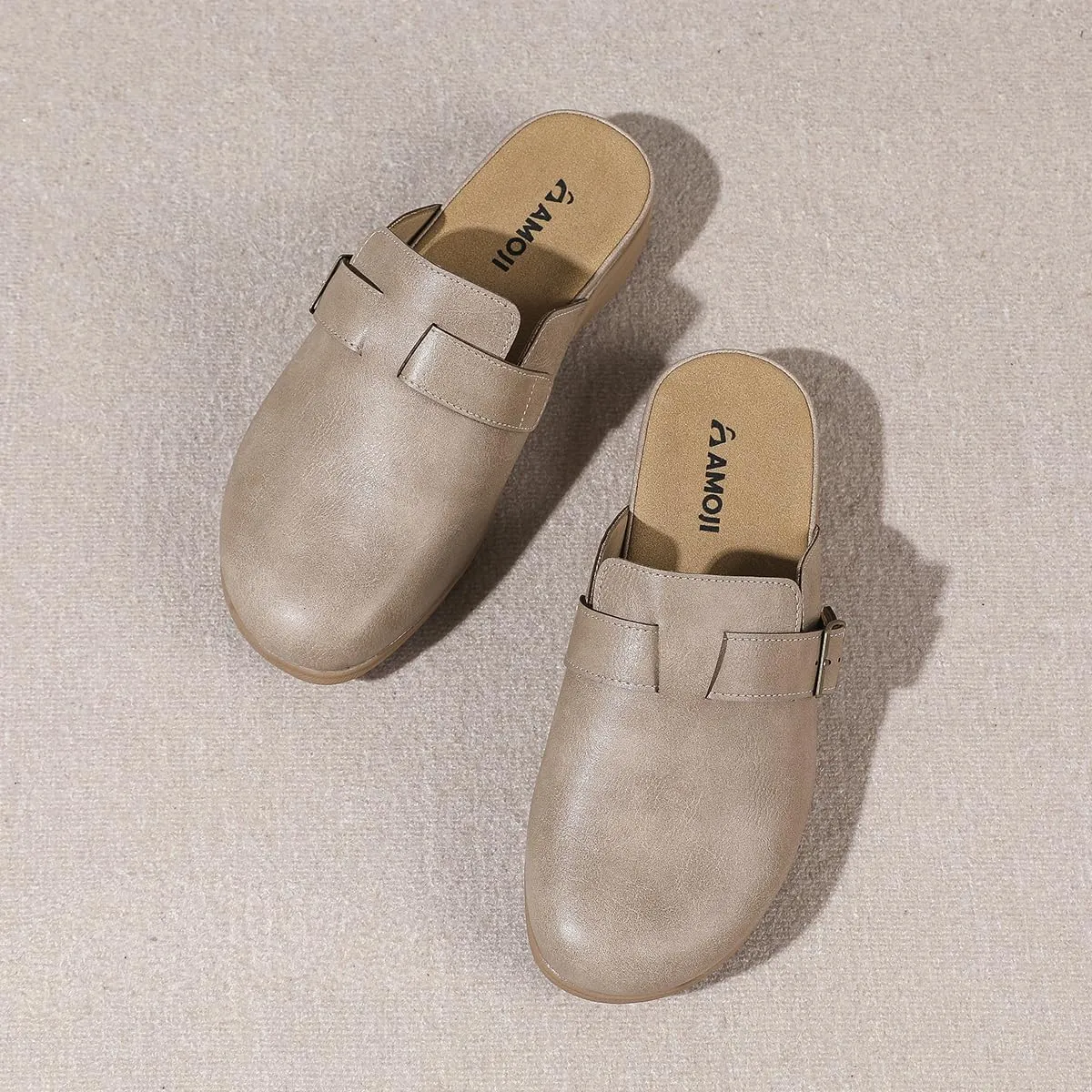 Amoji Women Clogs Slip On Sandals Lady Mule Shoes 711