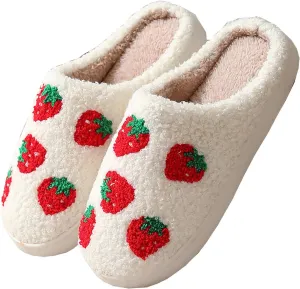 Animal Pattern Slippers - Hello Cat, Bear, Moose & Love Designs - Comfy Memory Foam Plush Cloud Slippers for Couples & Indoor Home
