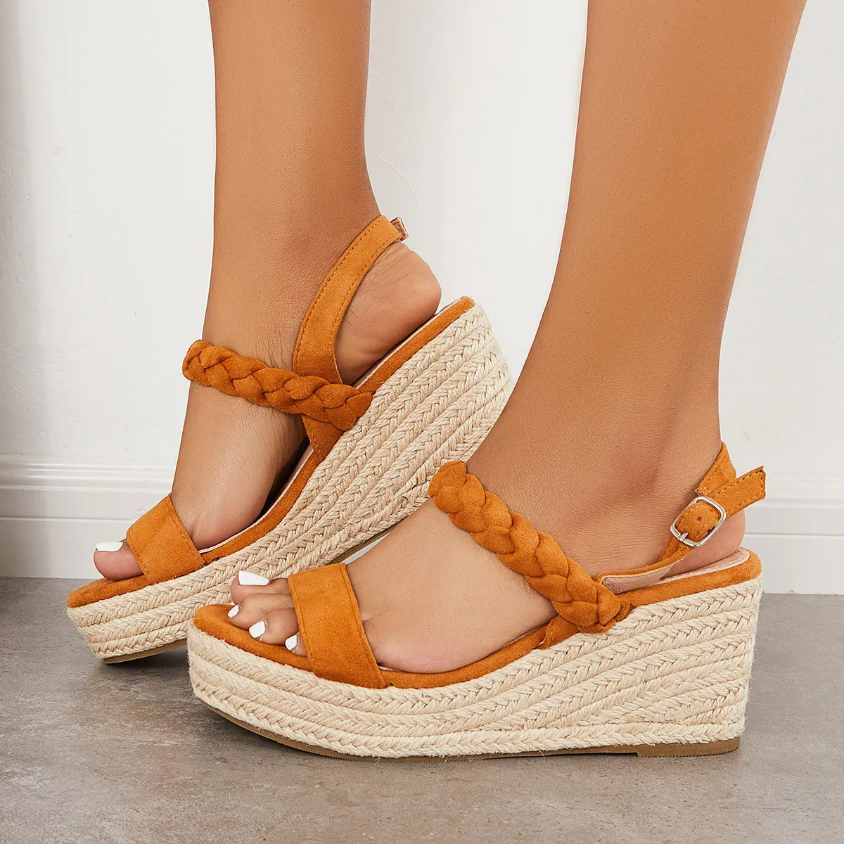 Ankle Platform Wedges Strap Virtual Espadrille Clearance sale Dress Braided Sandals