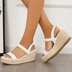 Ankle Platform Wedges Strap Virtual Espadrille Clearance sale Dress Braided Sandals