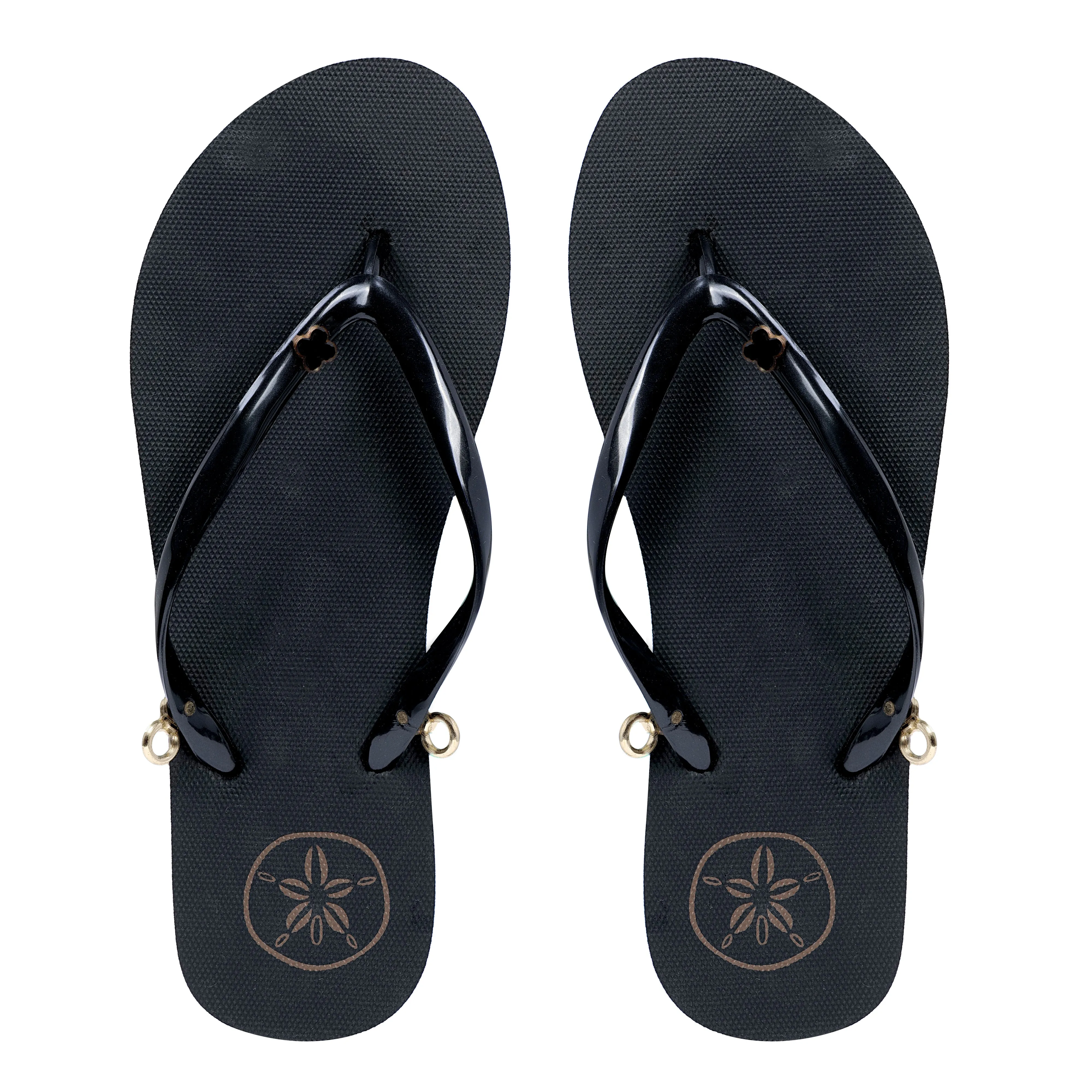 Ankle Tie Flip Flops Black