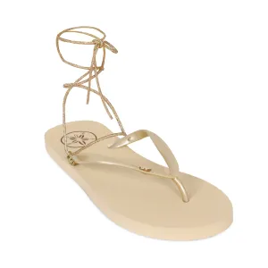 Ankle Tie Flip Flops Sand