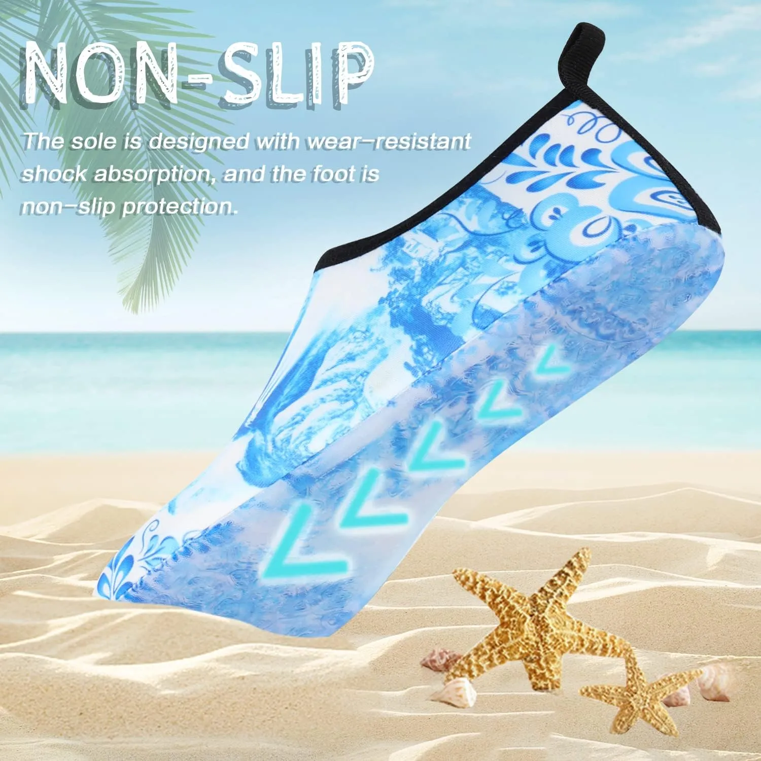 ANLUKE Water Shoes Barefoot Aqua Yoga Socks Quick-Dry Beach Swim Surf Shoes for Women Men