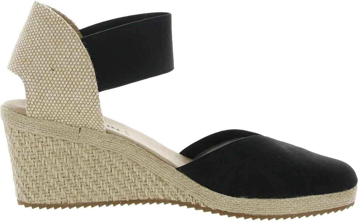 Anne Klein Womens Zoey Canvas Ankle Strap Espadrille Heels