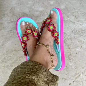 Aqua Flip Flops - Opulence
