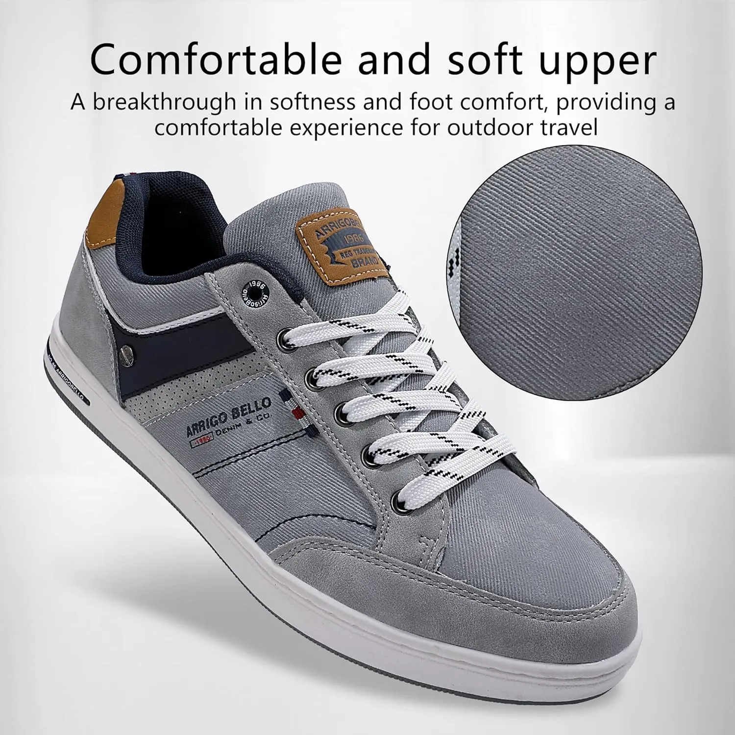 ARRIGO Bello Sneakers for Men Casual Shoes Low Top Comfortable Walking Shoes