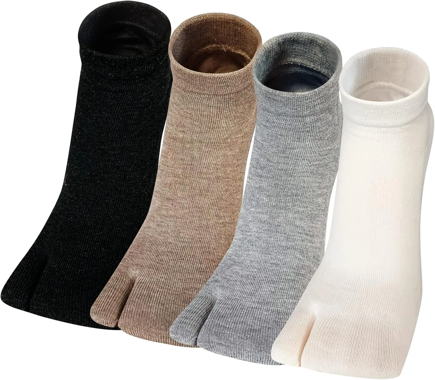 Artfasion Women Flip Flop Socks - Tabi Ankle Sock Colorful Two Toe Finger Running Socks for Womens Girls