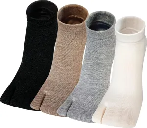 Artfasion Women Flip Flop Socks - Tabi Ankle Sock Colorful Two Toe Finger Running Socks for Womens Girls
