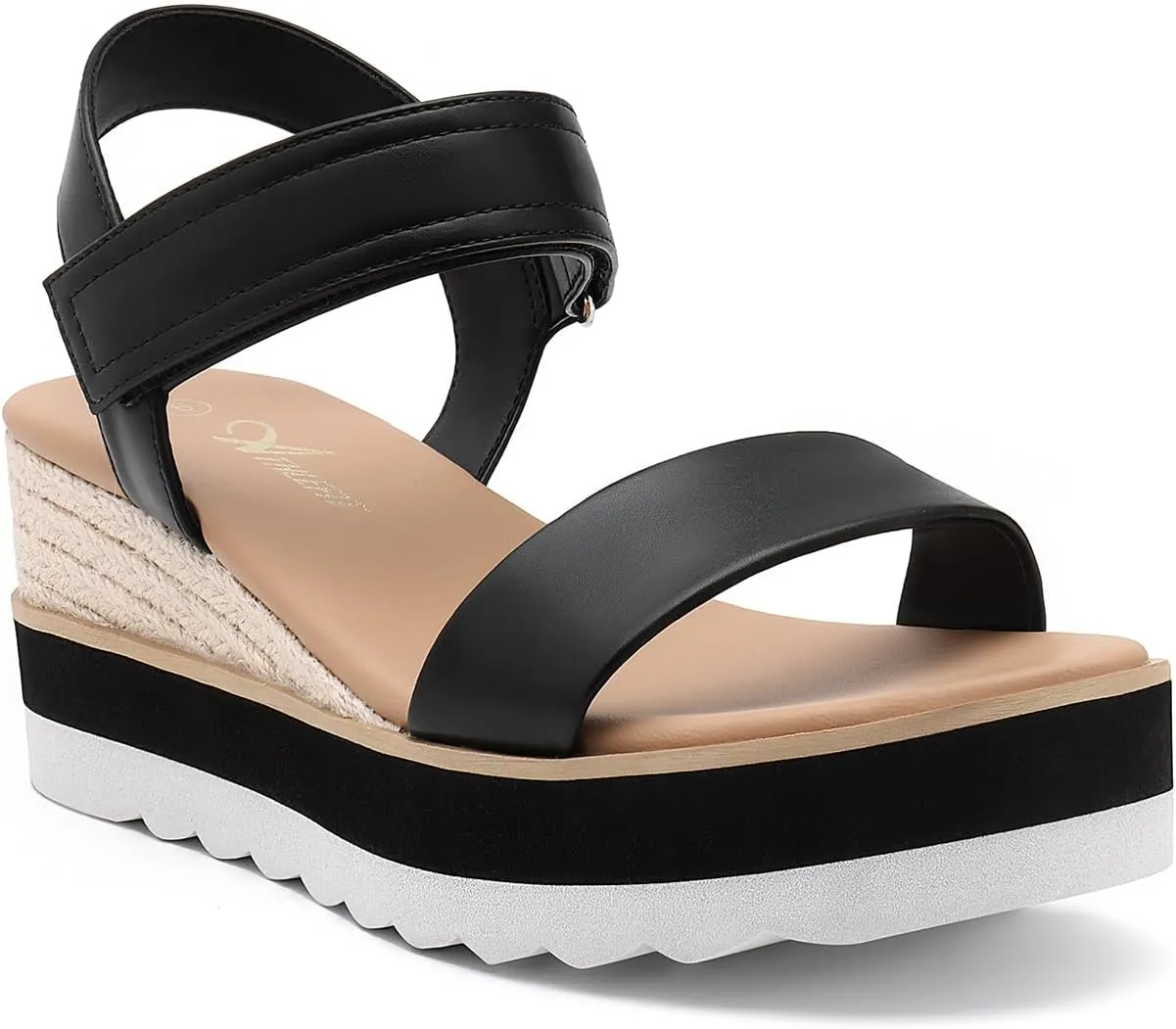 Athlefit Platform Sandals Women Espadrille Wedge Comfortable Ankle Strap Open Toe Sandals for Walking
