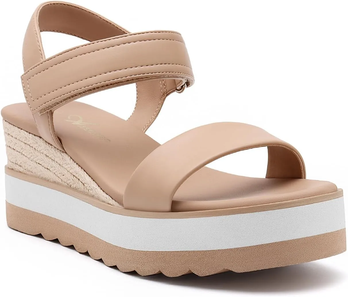 Athlefit Platform Sandals Women Espadrille Wedge Comfortable Ankle Strap Open Toe Sandals for Walking