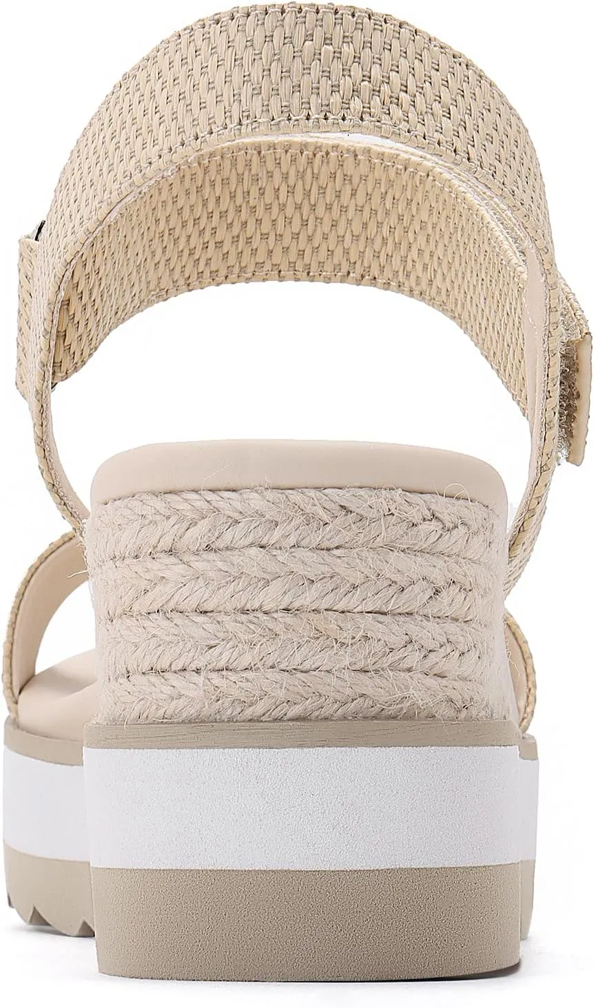Athlefit Platform Sandals Women Espadrille Wedge Comfortable Ankle Strap Open Toe Sandals for Walking