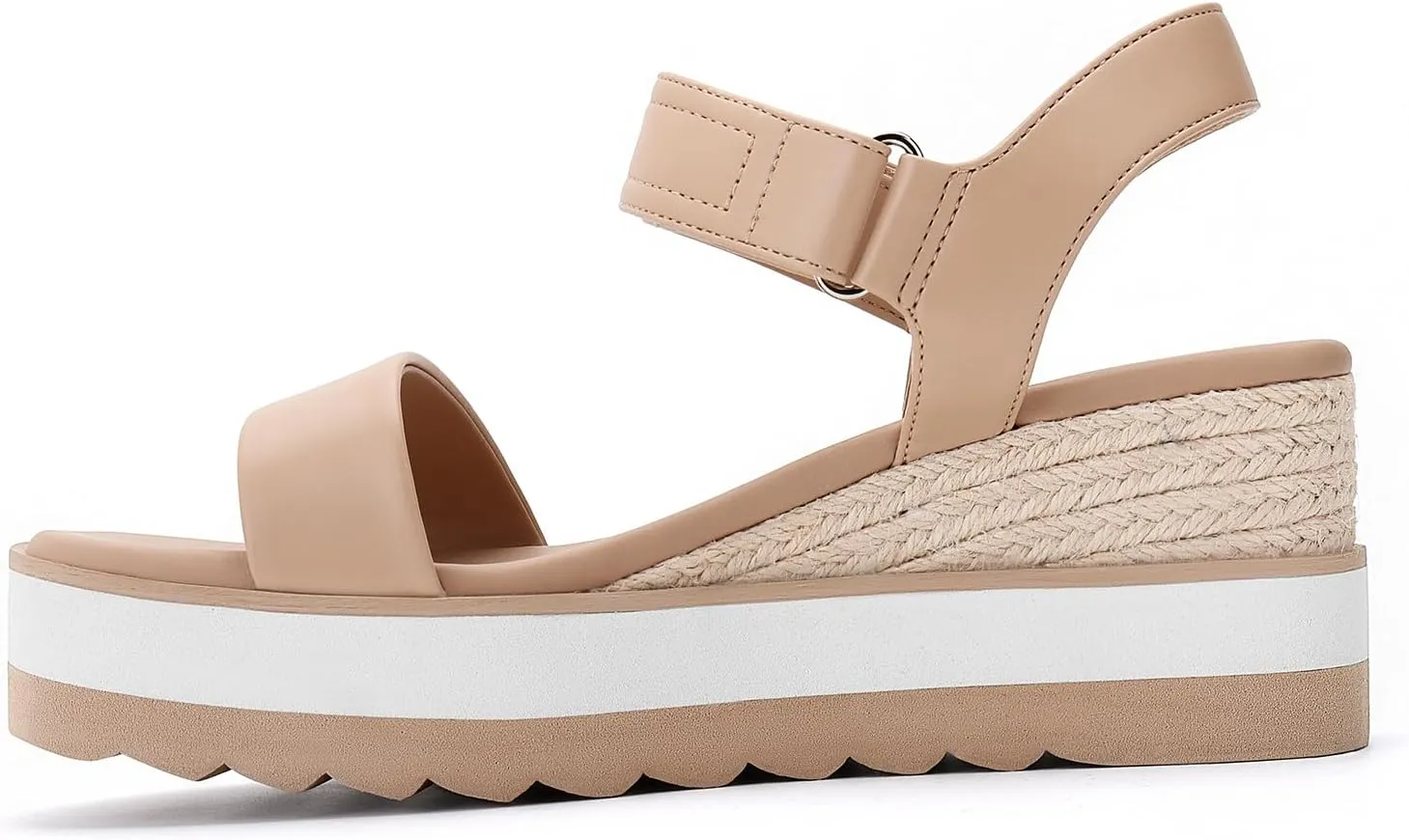 Athlefit Platform Sandals Women Espadrille Wedge Comfortable Ankle Strap Open Toe Sandals for Walking