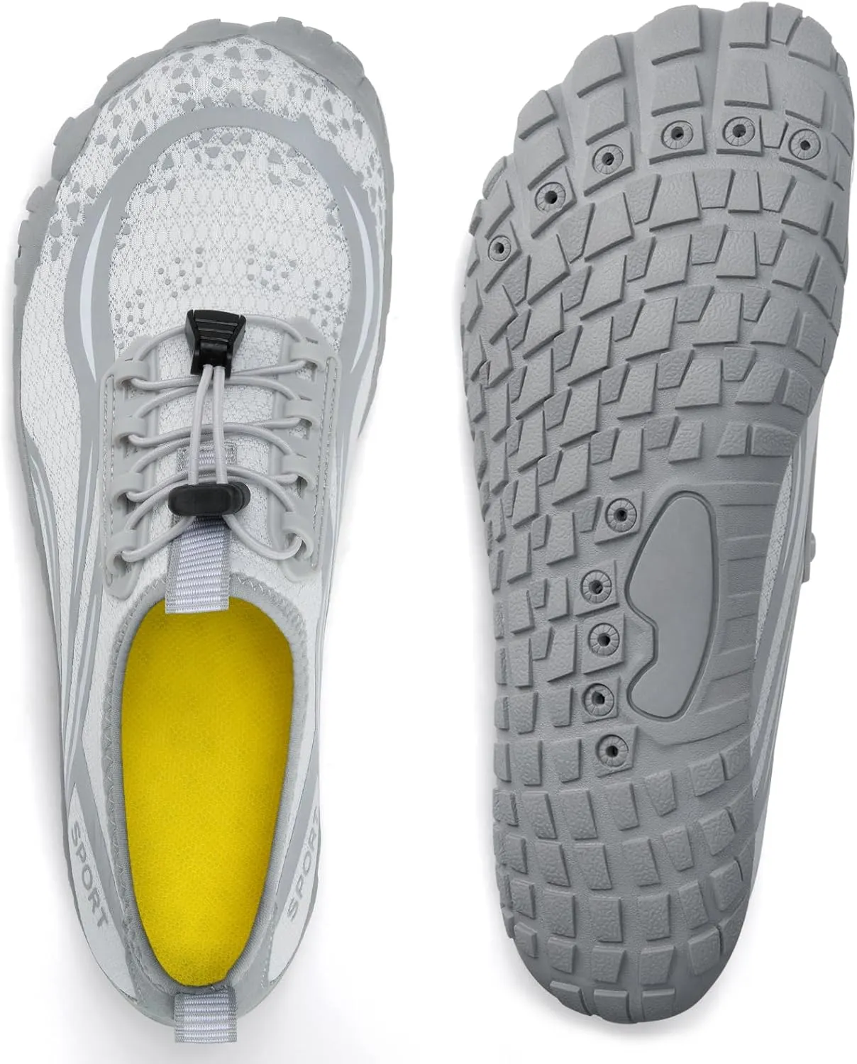 ATHMILE Water Shoes for Women Men Quick Dry Beach Barefoot Aqua Swim Shoes Non-Slip for Wading Rafting Hiking Kayaking
