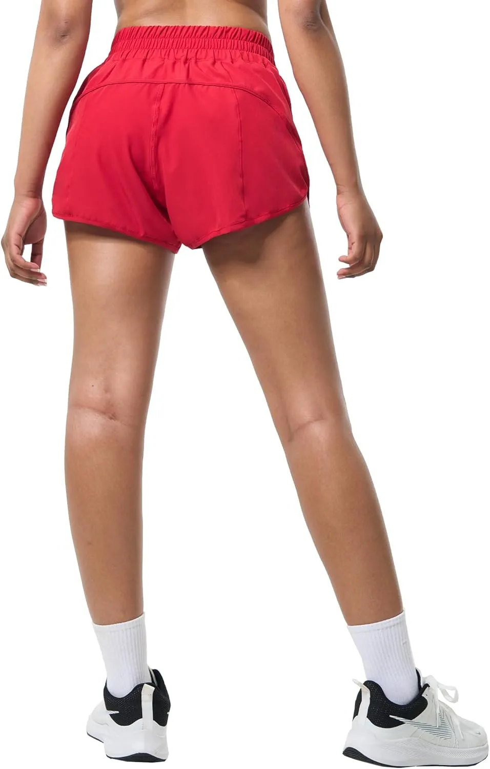 Aurefin Athletic Shorts for Women,Women's Quick Dry Workout Sports Active Running Track Shorts with Elastic and Zip Pockets