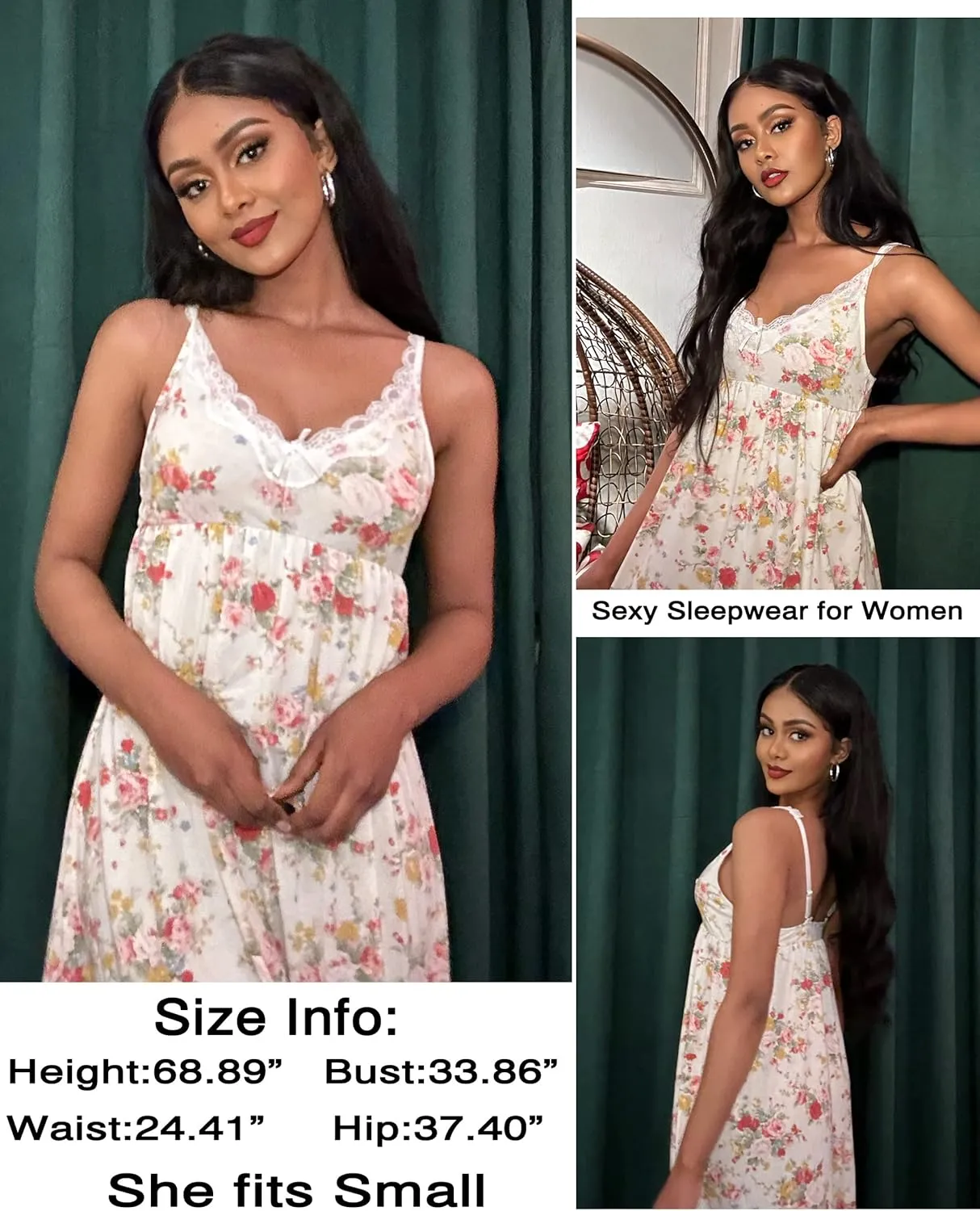 Avidlove Women Sexy Sleepwear Lace Chemise Nightgown Full Slip Babydoll Sleepwear