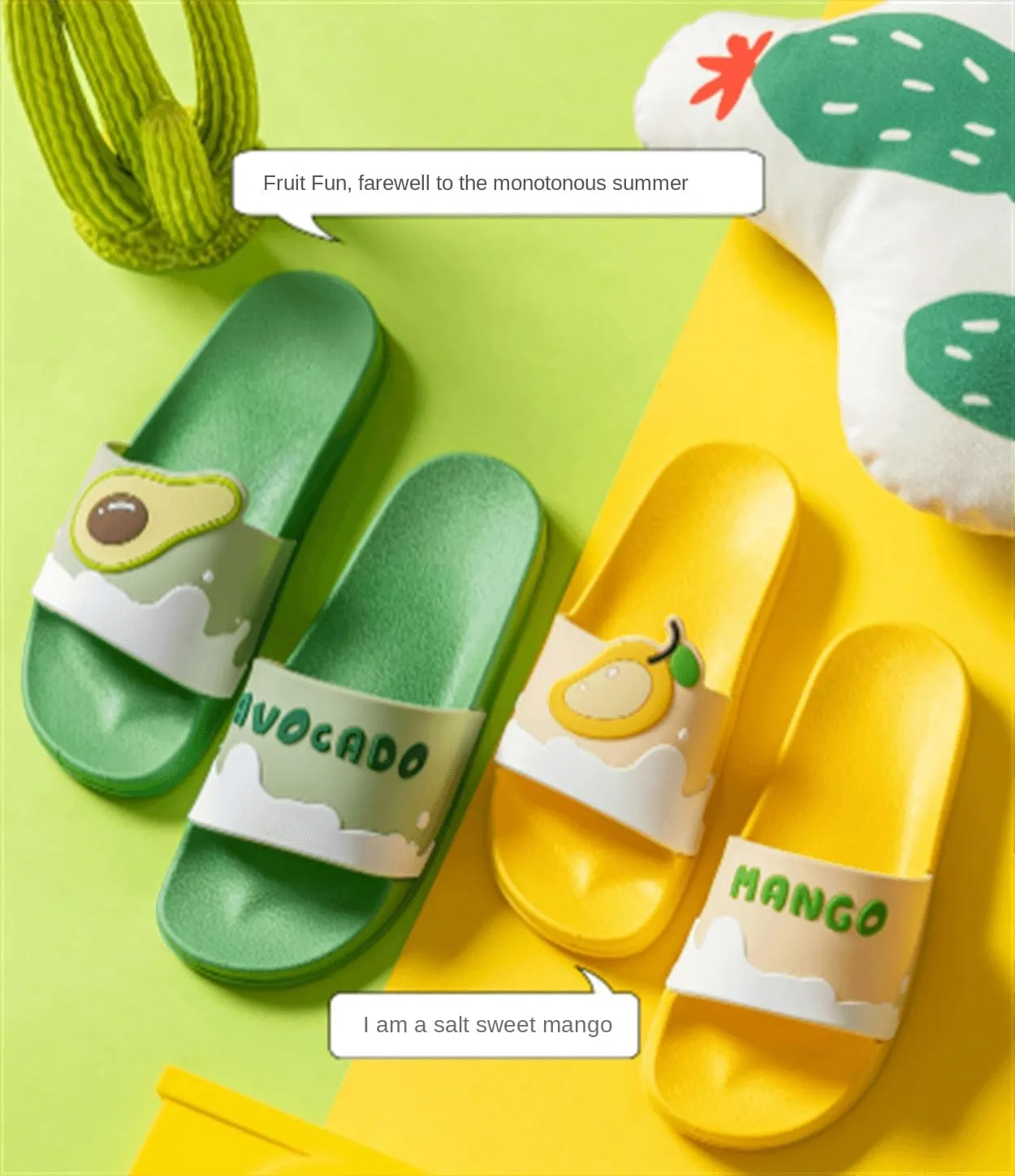 Avocado Slippers Sandals Women With High Rebound Sole Non Slip Outdoor Indoor Footwear For Beach Travel Shower Flip Flops