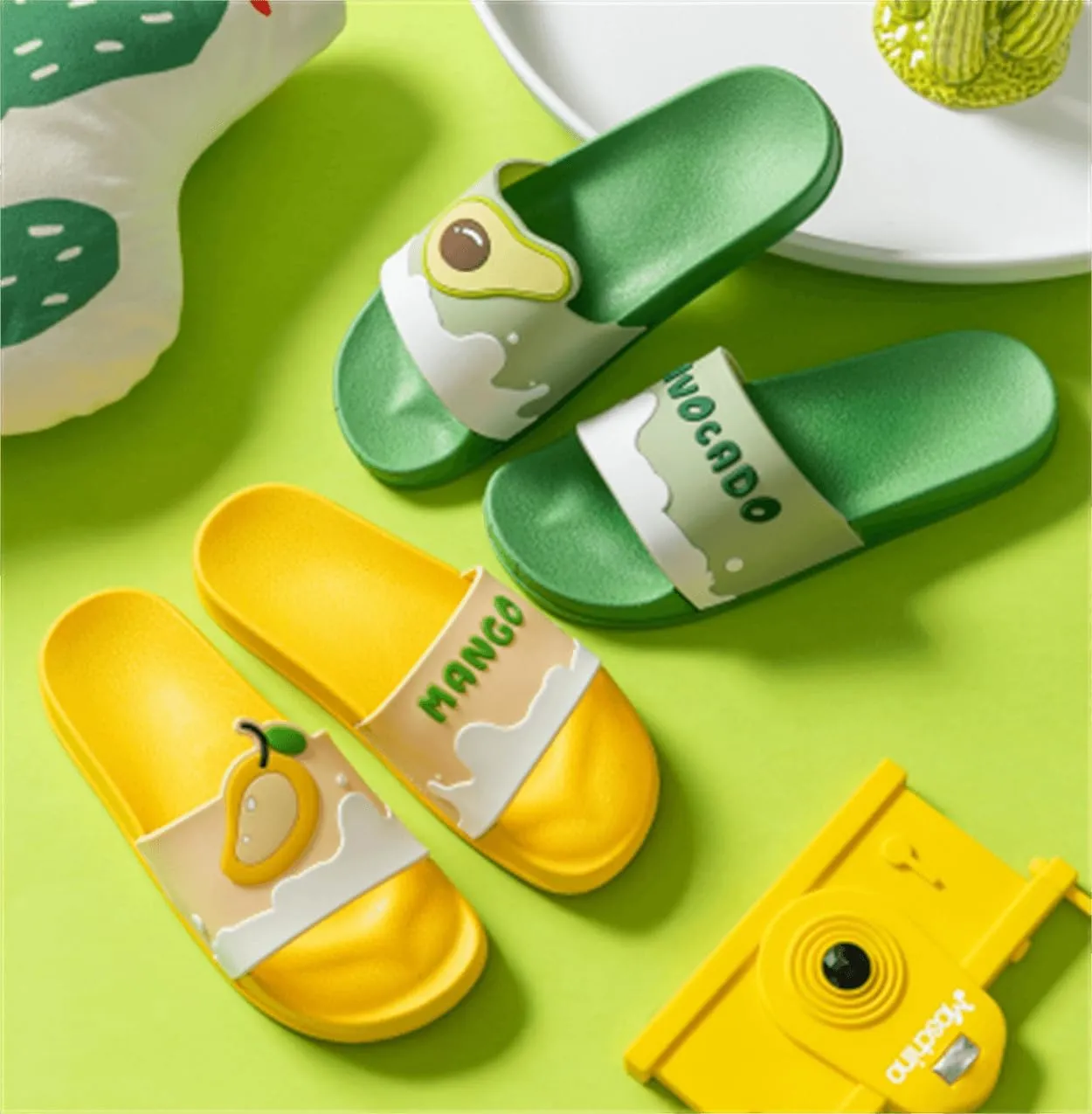 Avocado Slippers Sandals Women With High Rebound Sole Non Slip Outdoor Indoor Footwear For Beach Travel Shower Flip Flops