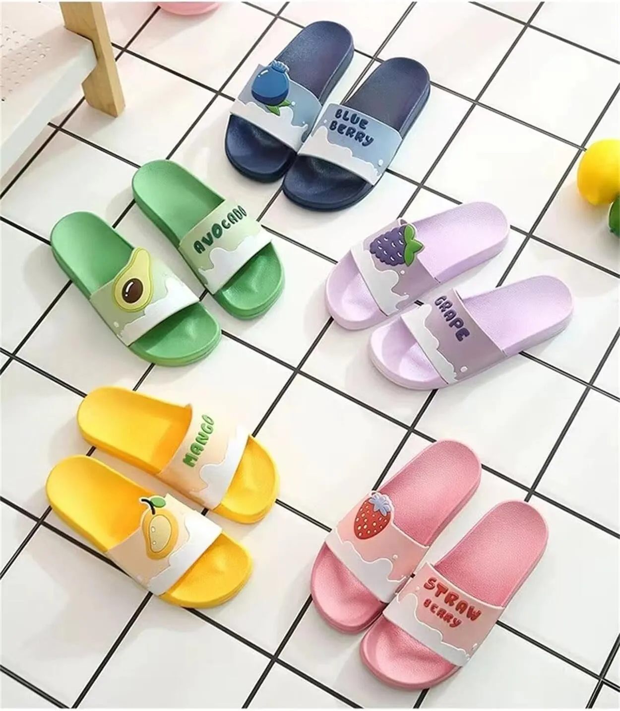 Avocado Slippers Sandals Women With High Rebound Sole Non Slip Outdoor Indoor Footwear For Beach Travel Shower Flip Flops